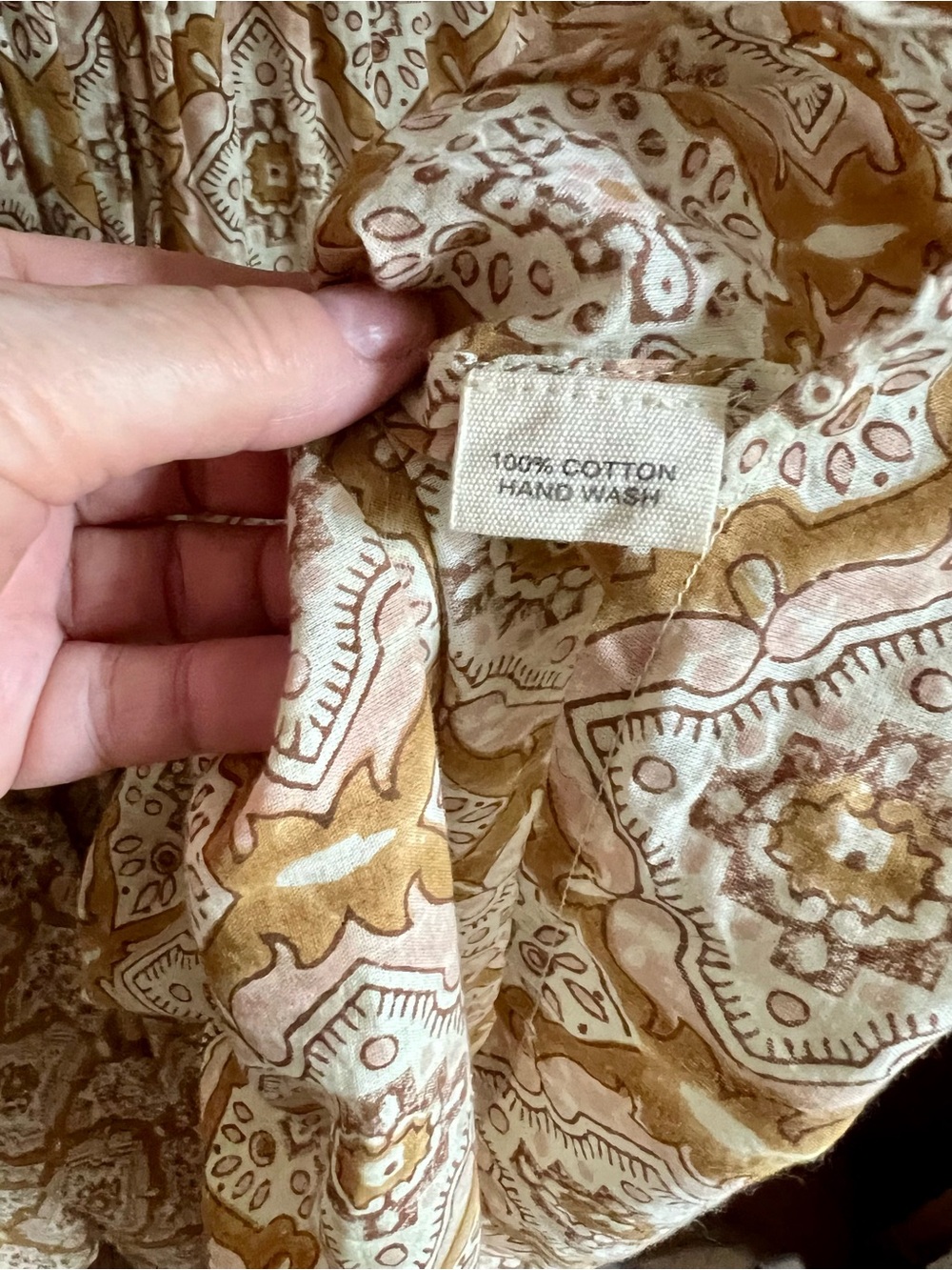 Matta Cream and Tan Patterned Maxi Dress - Picture 4 of 4